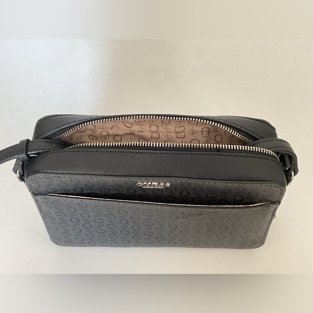 Guess Charcoal Logo Crossbody Bag - Picture 2 of 10